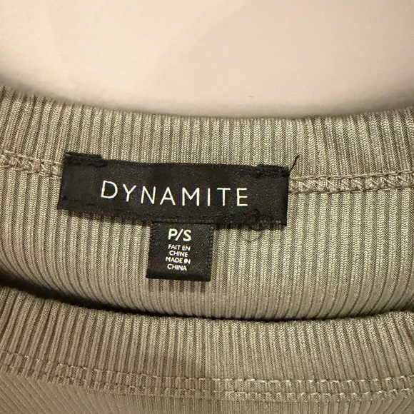 Dynamite Sage Green Ribbed Bodysuit - Picture 3 of 3